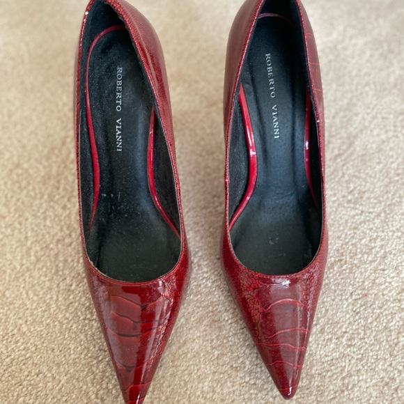 Roberto Vianni Red Crocodile print size 5.5 - Picture 3 of 4